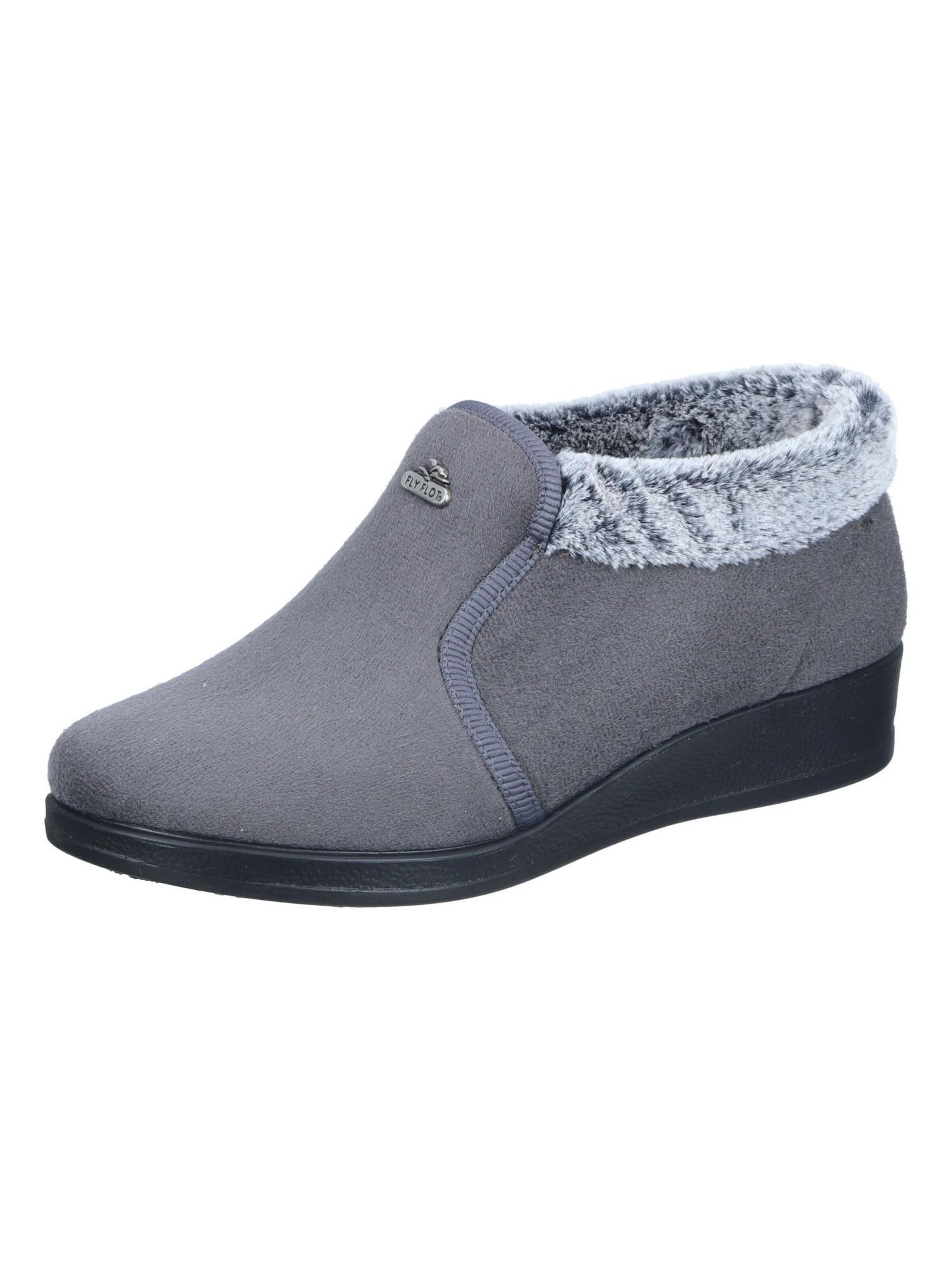 FLY FLOT Slippers in Grey: front