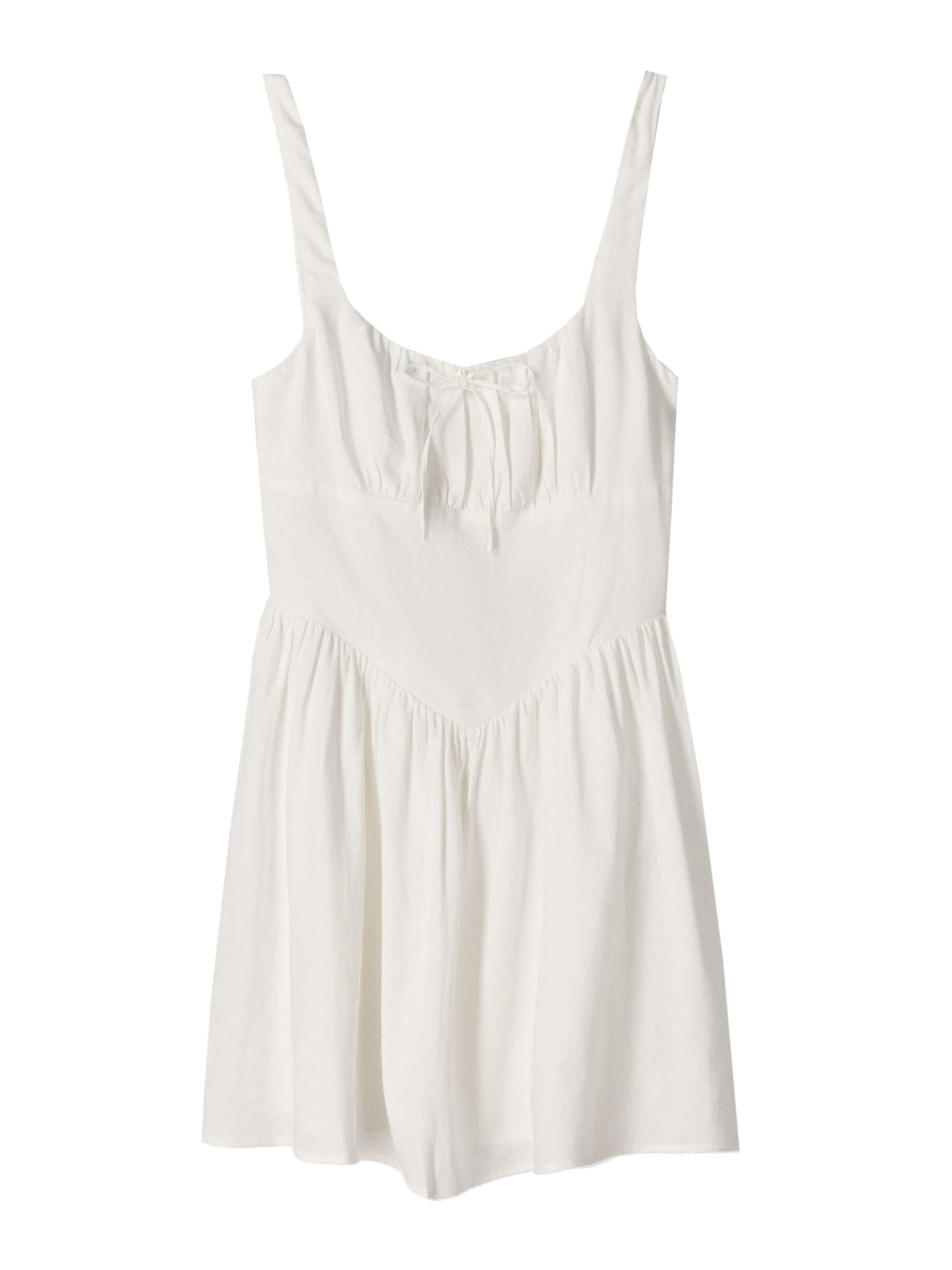 Rochie de vară 'VESTIDO' de la Bershka pe alb: față
