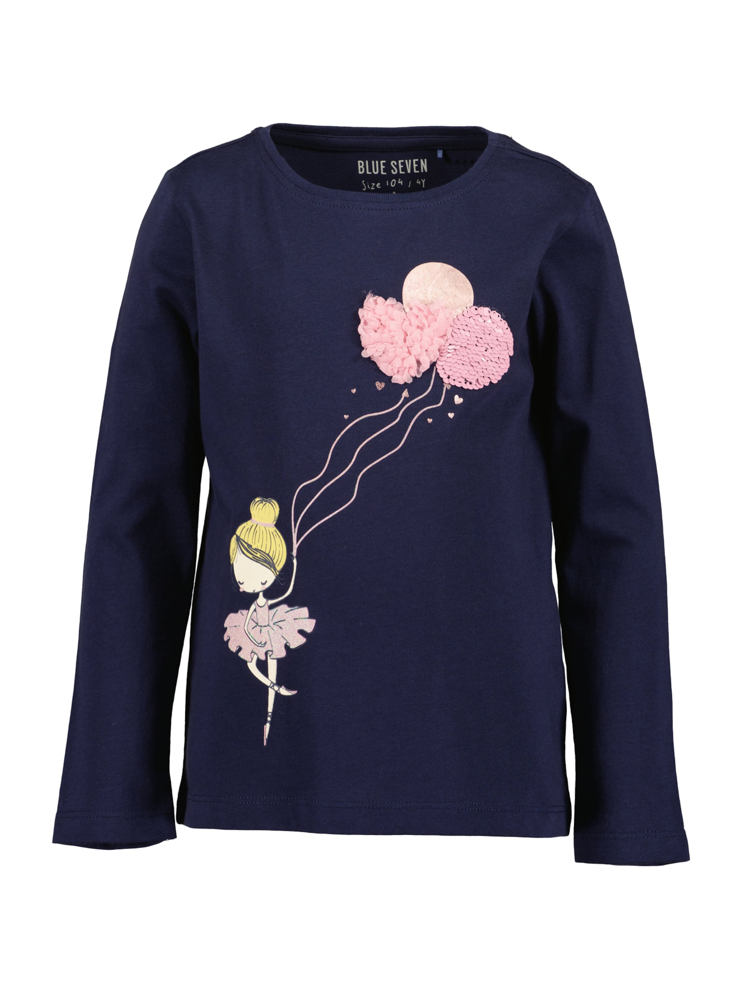 T-Shirt BLUE SEVEN en bleu : devant