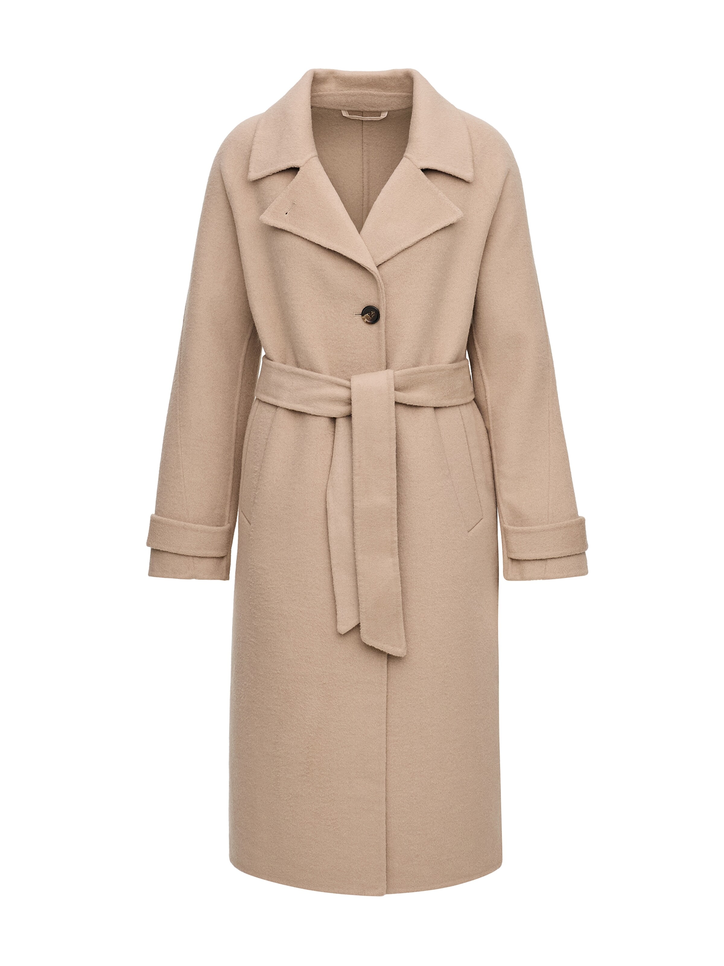 MANISA Between-season jacket 'Wollmantel' in Beige: front