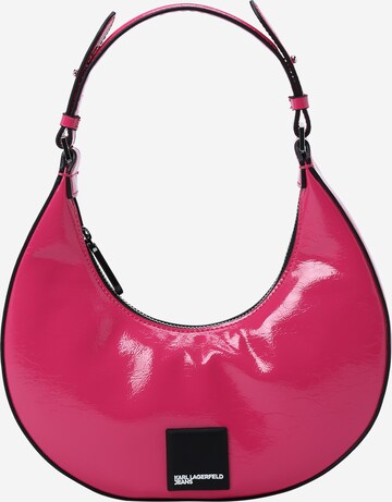 KARL LAGERFELD JEANS Наплечная сумка в Ярко-розовый: спереди
