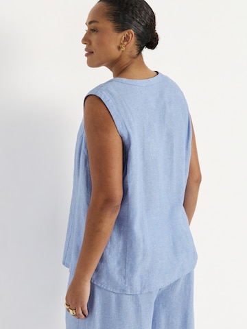 Cellbes of Sweden Ärmellose Bluse aus Leinen- und Viskosemischung in Blau