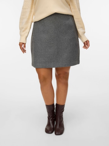 Vero Moda Curve Rok 'VMCFortuneallison' in Grijs: voorkant