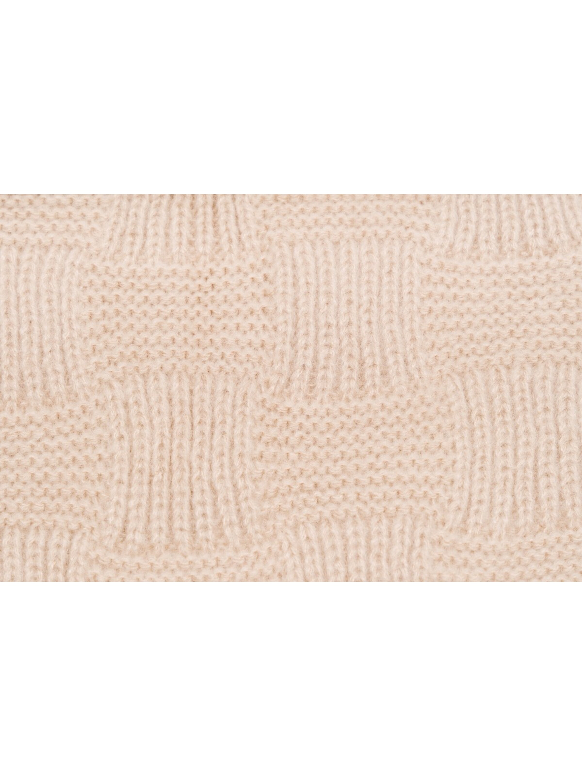 styleBREAKER Tuch 'Strick Dreiecktuch Schachbrett Strickmuster'‌‌‌‌‌ in Beige