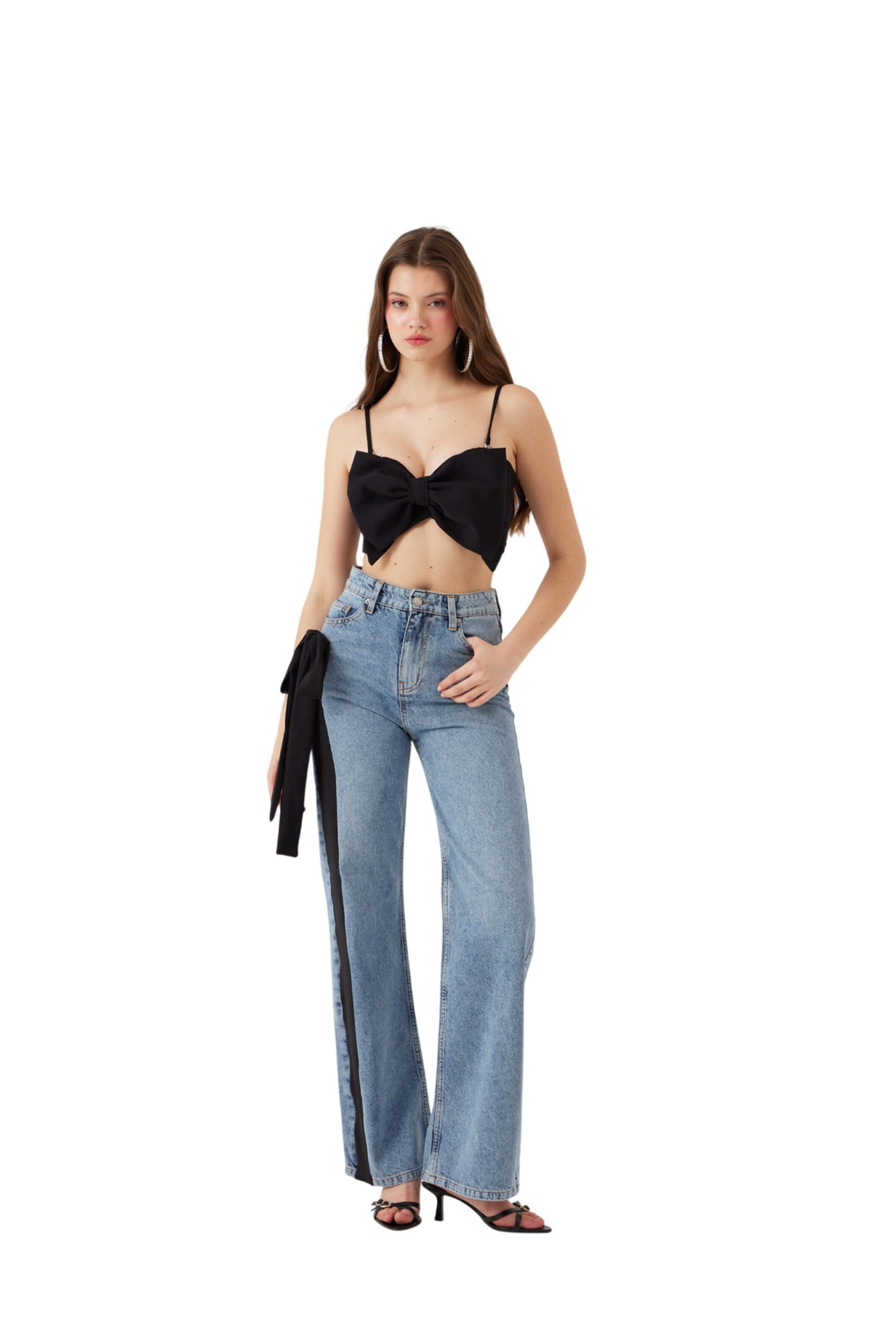 HOLLY LOLLY Wide leg Jeans in Black