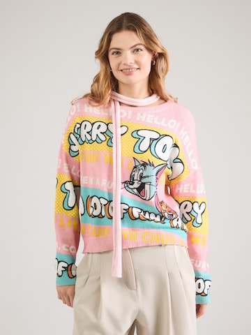 Pull-over 'Tom& Jerry' PRINCESS GOES HOLLYWOOD en rose : devant