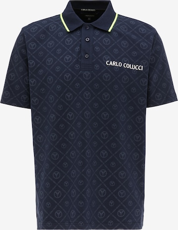 T-Shirt Carlo Colucci en bleu : devant