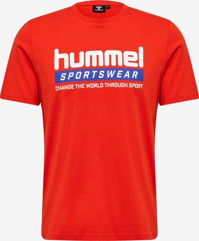 Hummel Functioneel shirt 'Carson' in de kleur Blauw / Donkeroranje / Wit, Productweergave