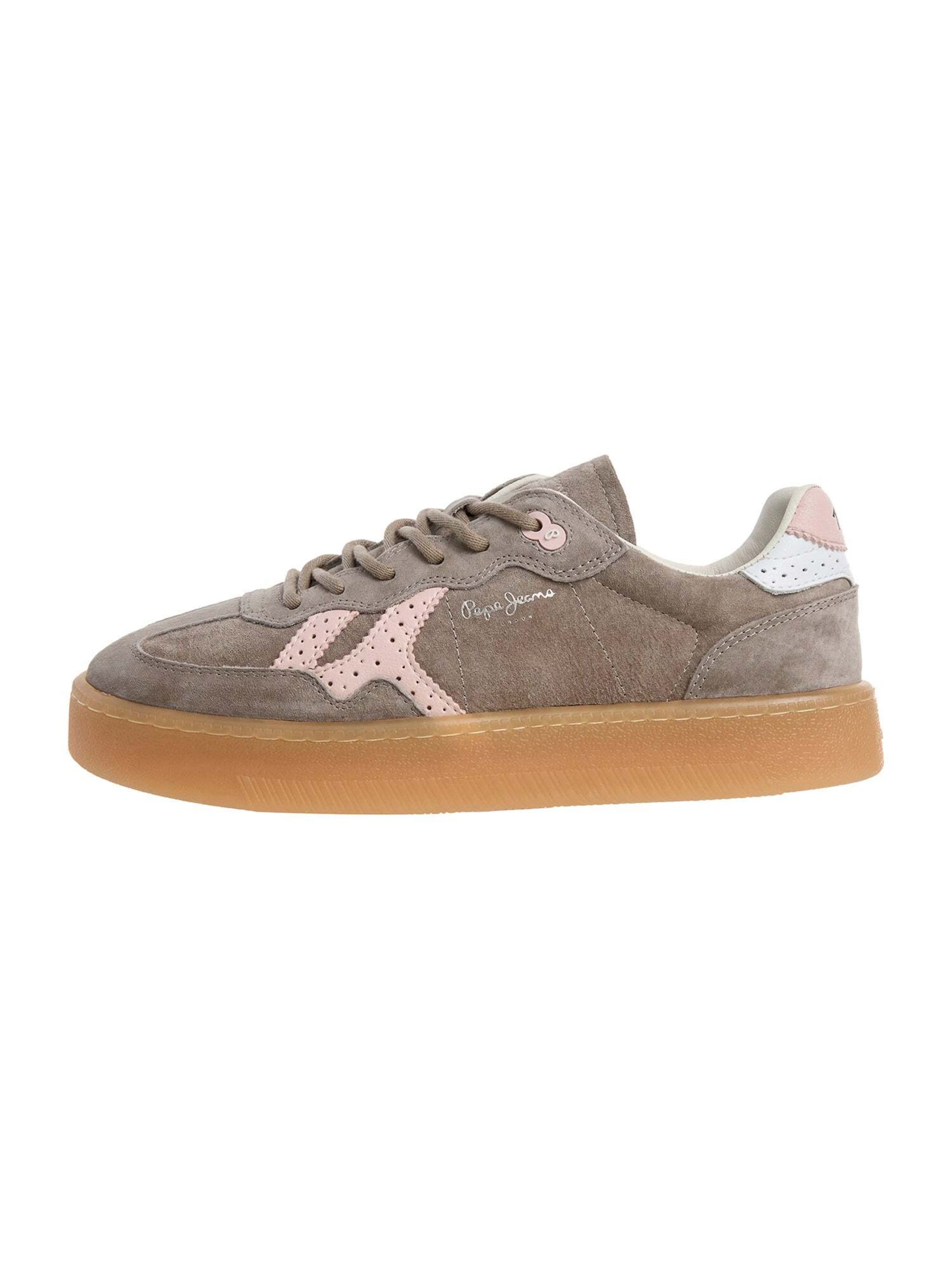 Baskets basses Pepe Jeans en beige : devant