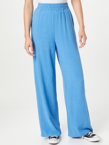 SISTERS POINT Wide leg Broek 'GLUTI' in Blauw: voorkant