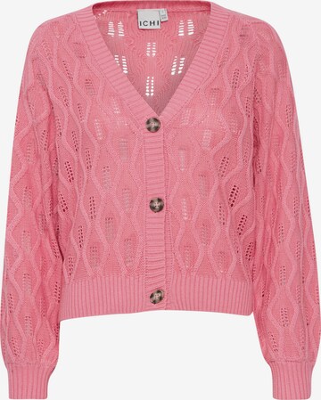 ICHI Knit Cardigan 'Marnas' in Pink: front