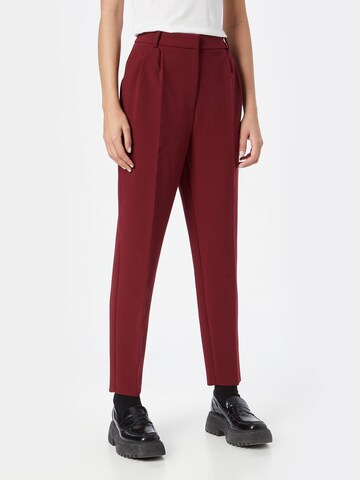 Coupe slim Pantalon à pince Warehouse en rouge : devant