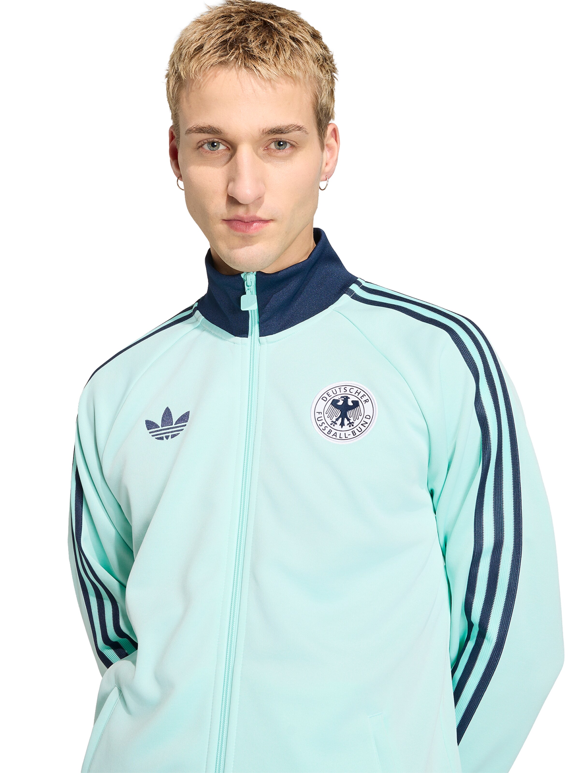 Bluză cu fermoar sport 'DFB' de la ADIDAS PERFORMANCE pe verde