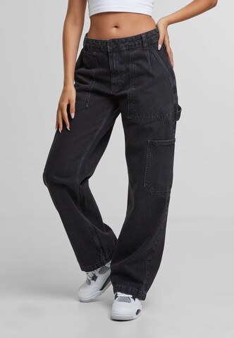 2Y Studios - Loosefit Pantalón vaquero cargo 'Tali' en negro: frente