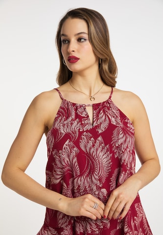 faina - Vestido de verão em vermelho