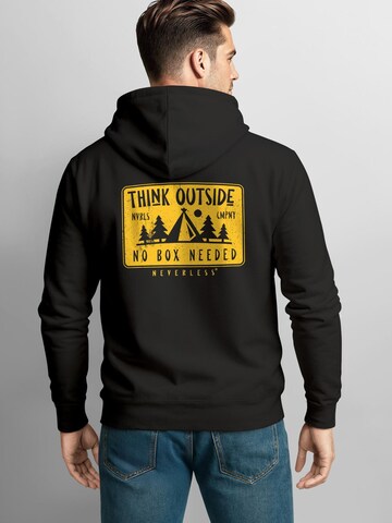 Neverless Sweatshirt 'Think Outside' in Schwarz