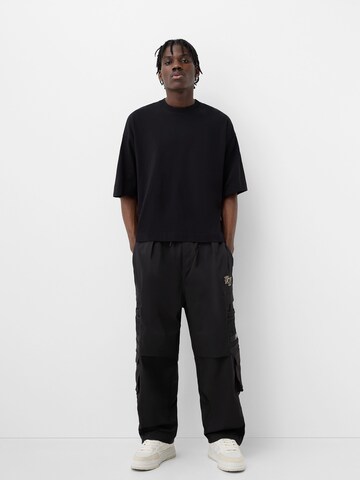 Loosefit Pantalon cargo Bershka en noir