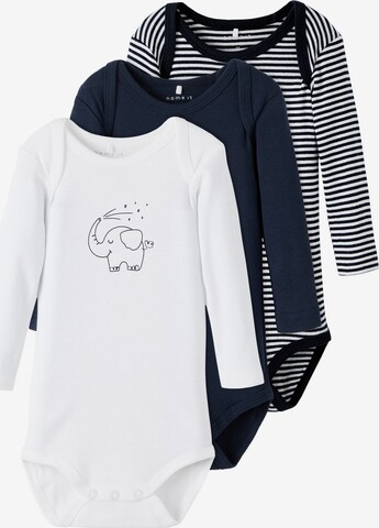 Tutina / body per bambino di NAME IT in blu: frontale