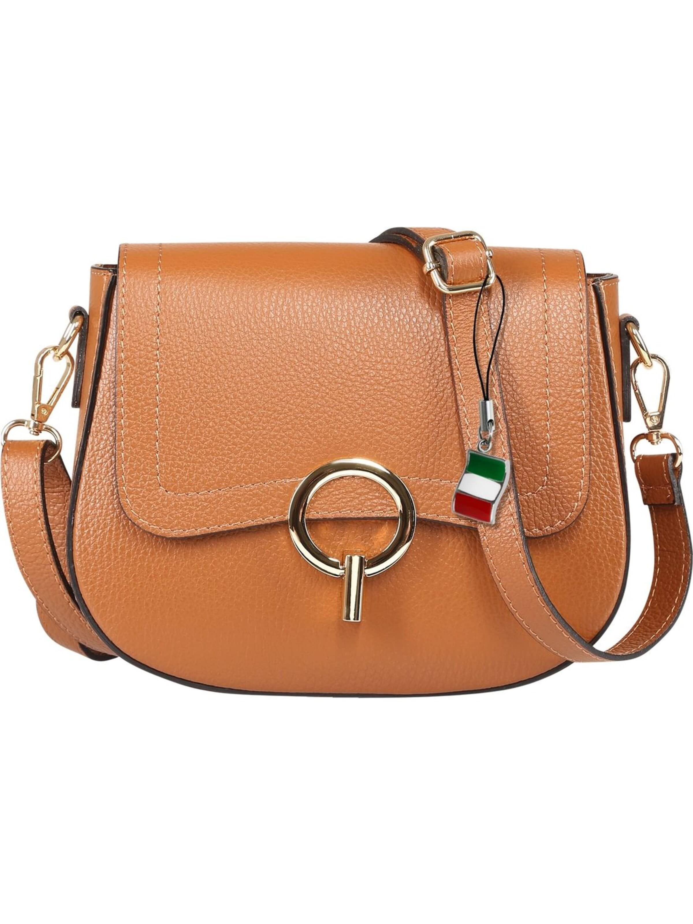 Borsa a spalla di Florence in marrone: frontale