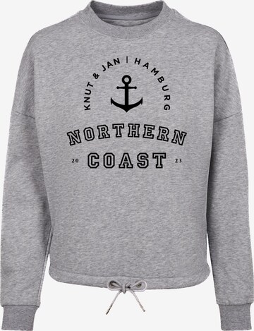 Sweat-shirt 'Northern Coast' F4NT4STIC en gris : devant