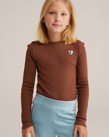 WE Fashion Футболка в Коричневый