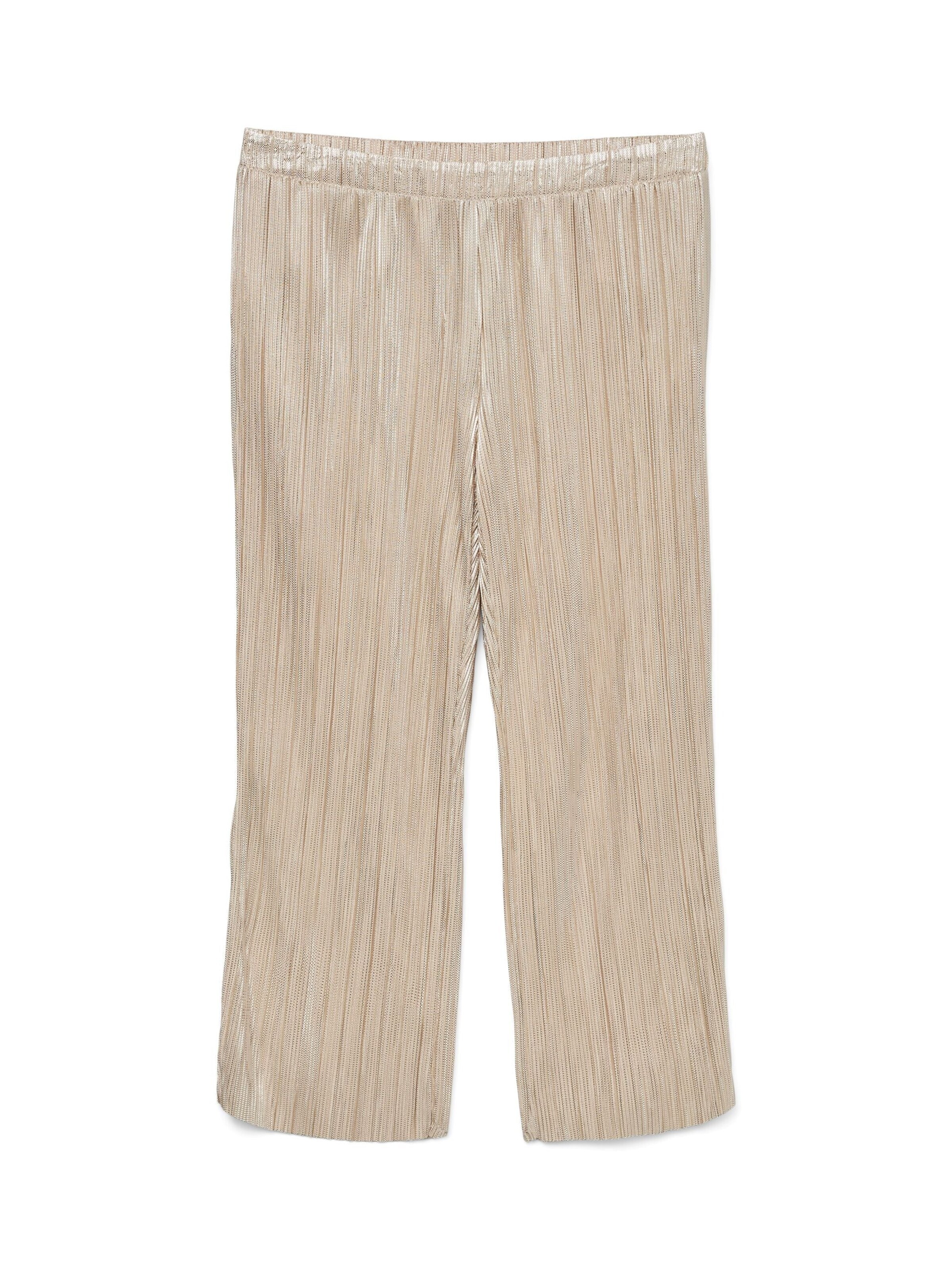 Pantalon Vero Moda Curve en beige : devant