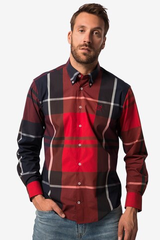 JP1880 Regular fit Button Up Shirt in Red: front