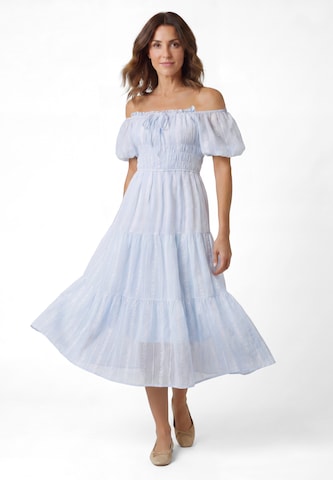 Usha - Vestido 'Floral' em azul: frente