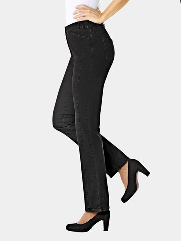 Goldner Slimfit Jeans 'Anna' in Zwart