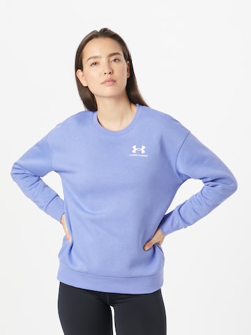 UNDER ARMOUR Sports sweatshirt 'Essential' in Blue: front