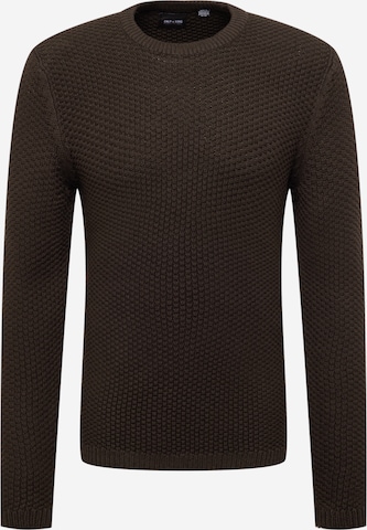 Only & Sons Sweter 'Tuck' w kolorze czarny: przód