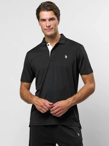 Fit confort Chemise ' Clark Polo ' U.S. POLO ASSN. en noir : devant