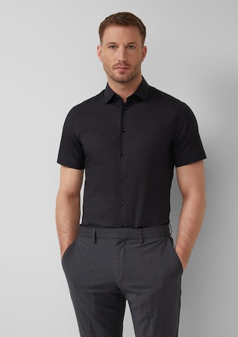 Coupe regular Chemise s.Oliver en noir : devant