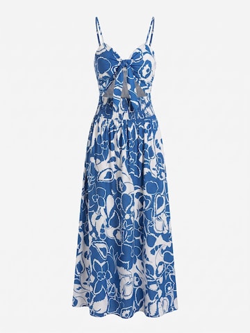 Cupshe Beach Dress 'Smocked waist' in Blue: front