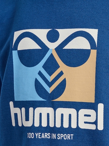 Hummel Sweatshirt 'Lime' in Blauw
