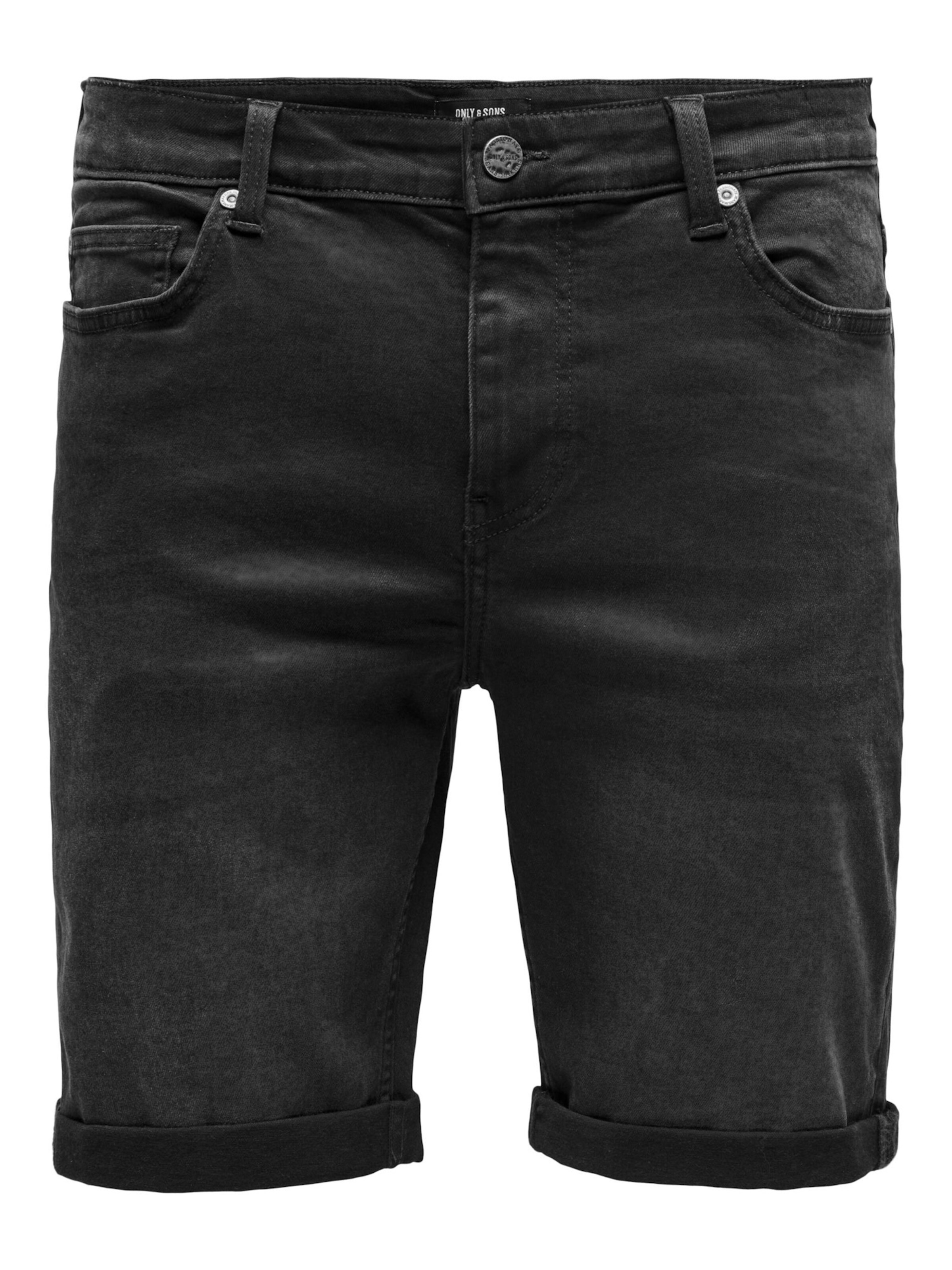 Only & Sons Slim fit Jeans in Black: front