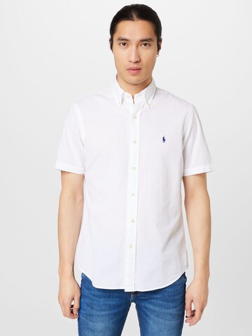 Coupe regular Chemise Polo Ralph Lauren en blanc : devant