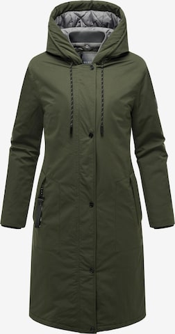 Palton de primăvară-toamnă de la MARIKOO pe verde: față