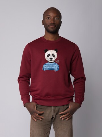 Felpa ' Panda ' di Watapparel in rosso: frontale