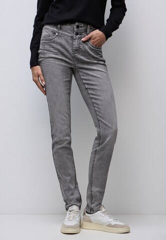 STREET ONE Slimfit Jeans in Grau: Vorderseite
