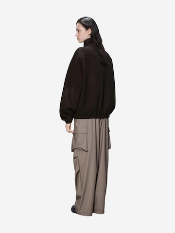 RAINS Between-season jacket 'Fleece Zip Jacket Bark 19030' in Brown