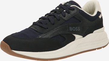 BOSS Black Platform trainers 'Kurt' in Blue: front