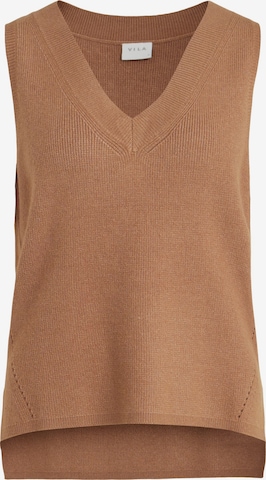 VILA Knitted Vest 'Ril' in Brown: front