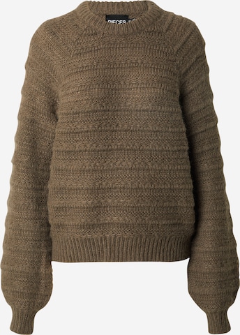 Pullover 'PCJAYDA' di PIECES in marrone: frontale