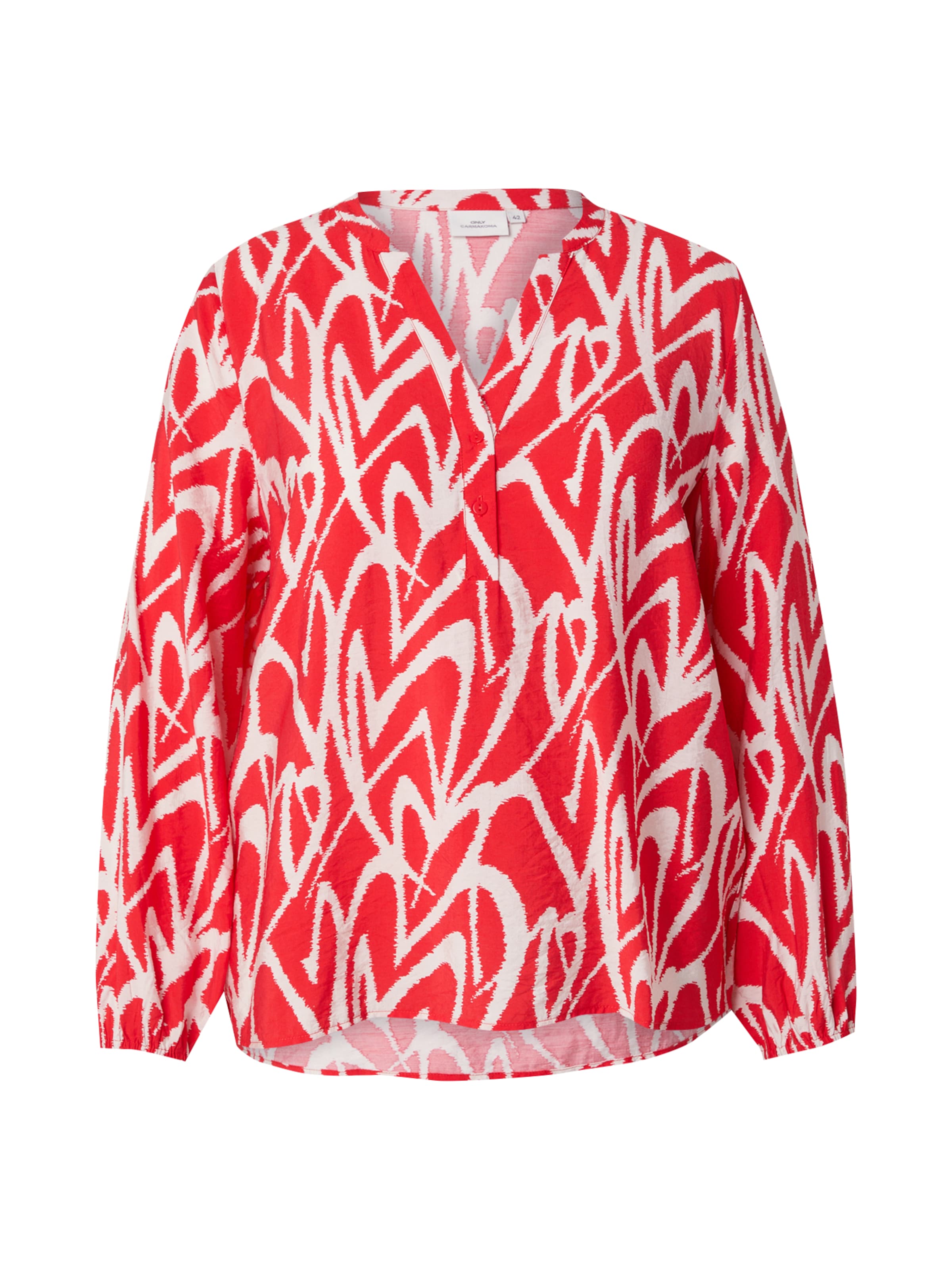 ONLY Carmakoma Bluza 'CAROlivera' | rdeča barva: sprednja stran