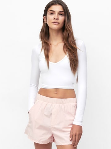 Pull&Bear Regular Trousers in Pink