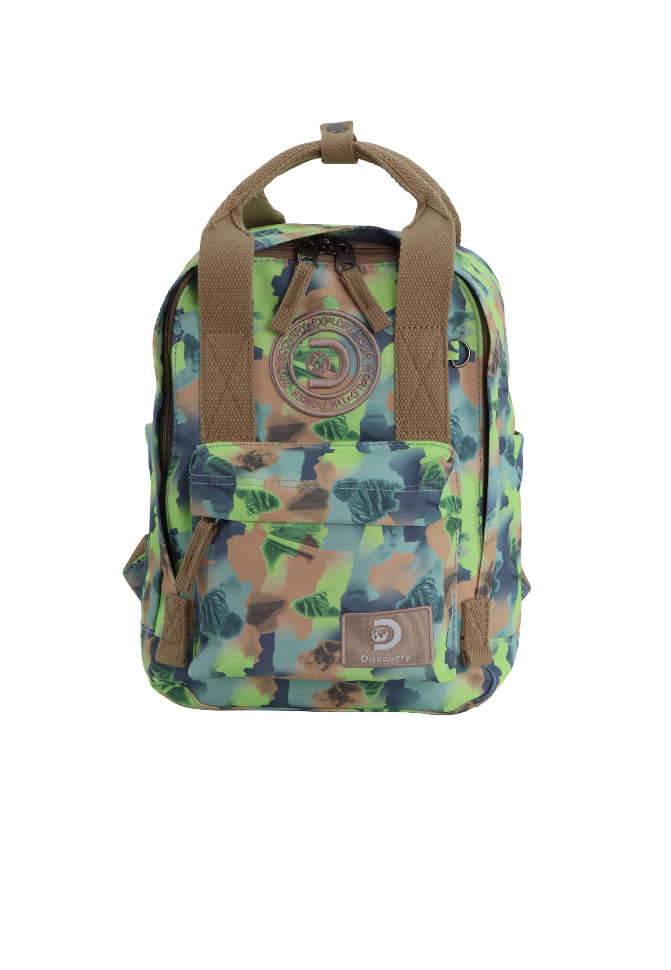 Discovery Rucksack 'Cave' in Grün: Vorderseite