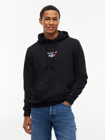 Tommy Jeans Sweatshirt 'NYC' in Zwart: voorkant
