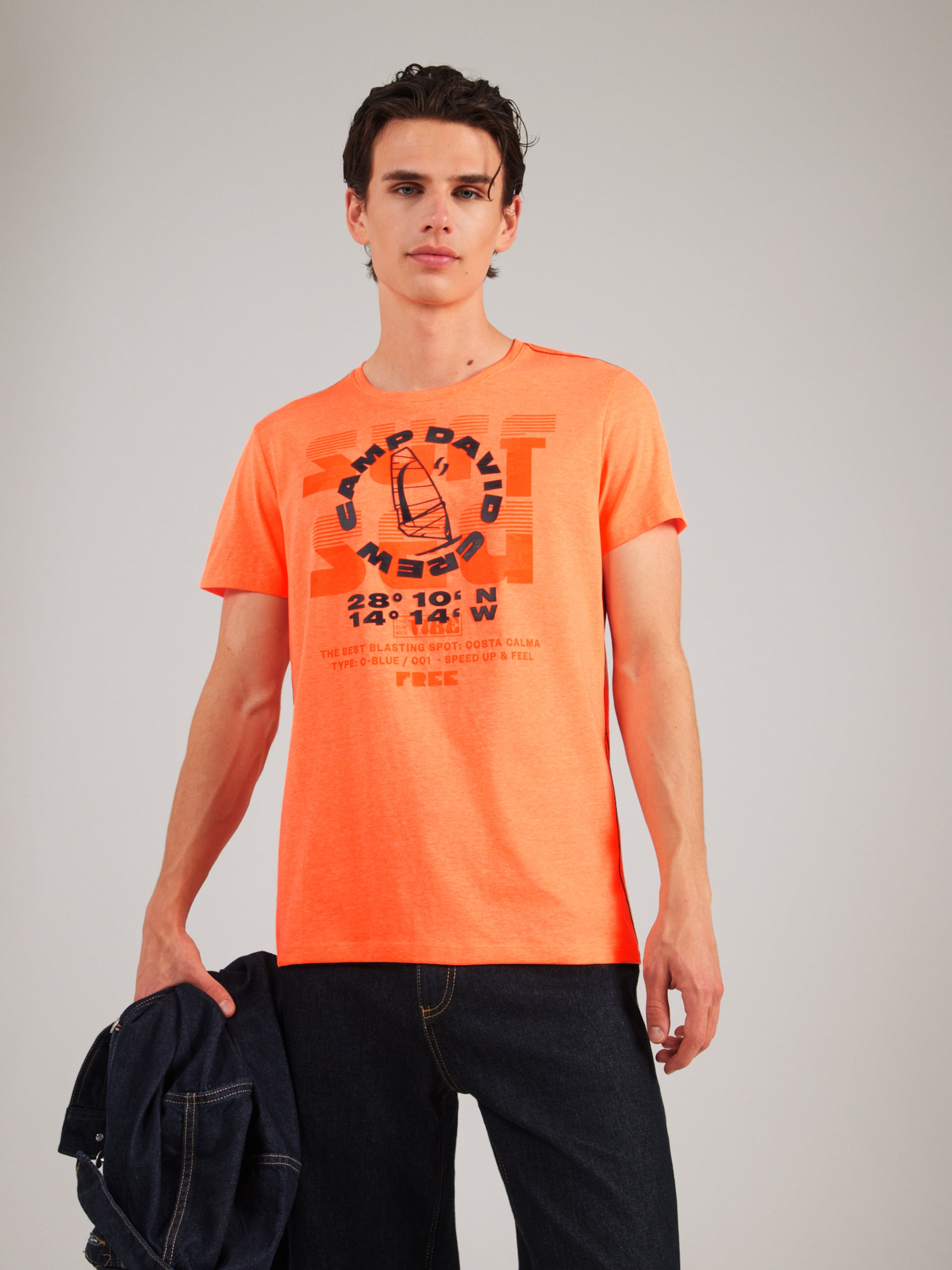CAMP DAVID Shirt in Orange, Dark Orange | ABOUT YOU