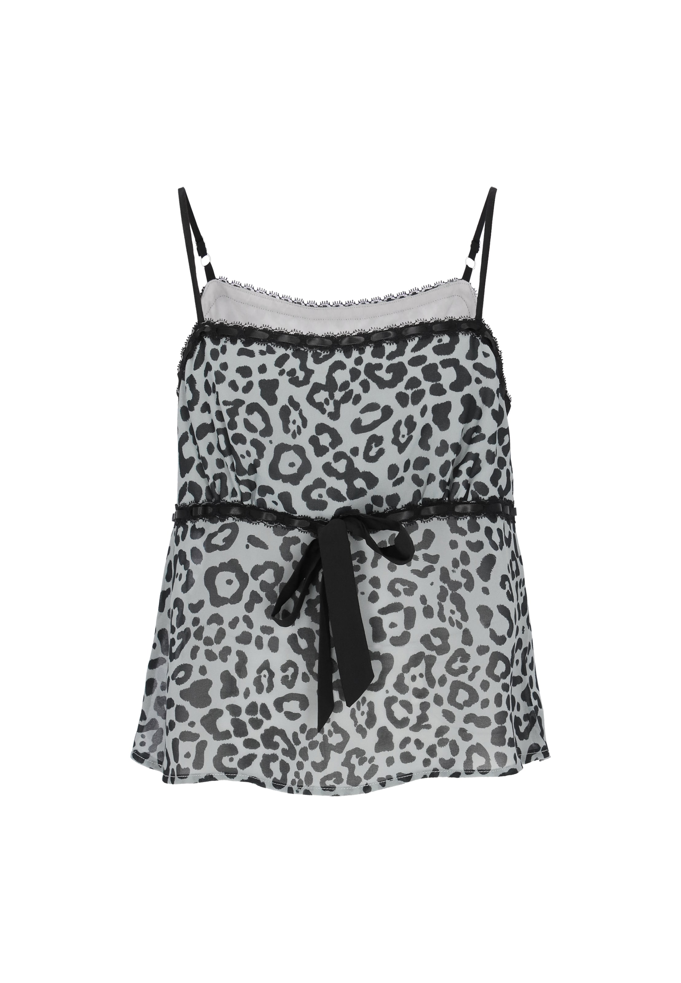 Haut 'Festive' faina en noir : devant